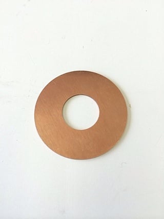 銅ｔ0.8ドーナツ形状ワイヤーカット加工
